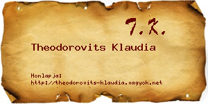 Theodorovits Klaudia névjegykártya